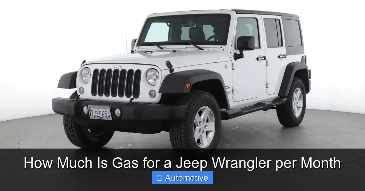 How Much Is Gas for a Jeep Wrangler per Month