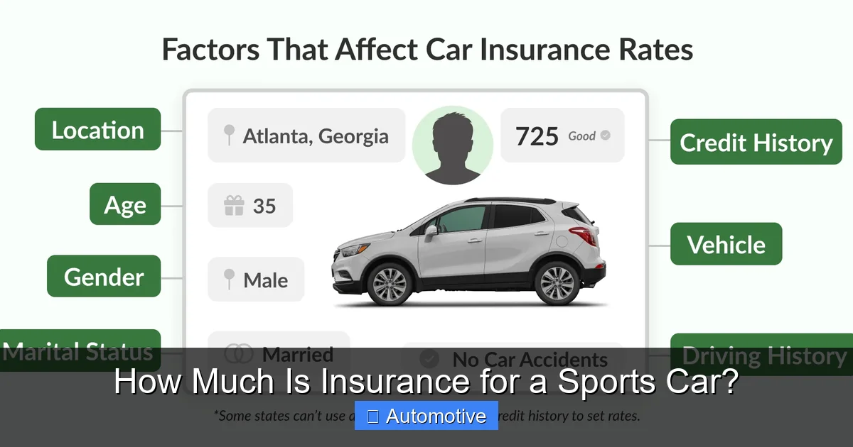 How Much Is Insurance for a Sports Car?