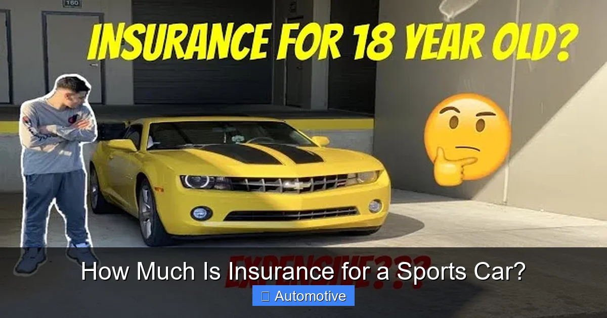 How Much Is Insurance for a Sports Car?