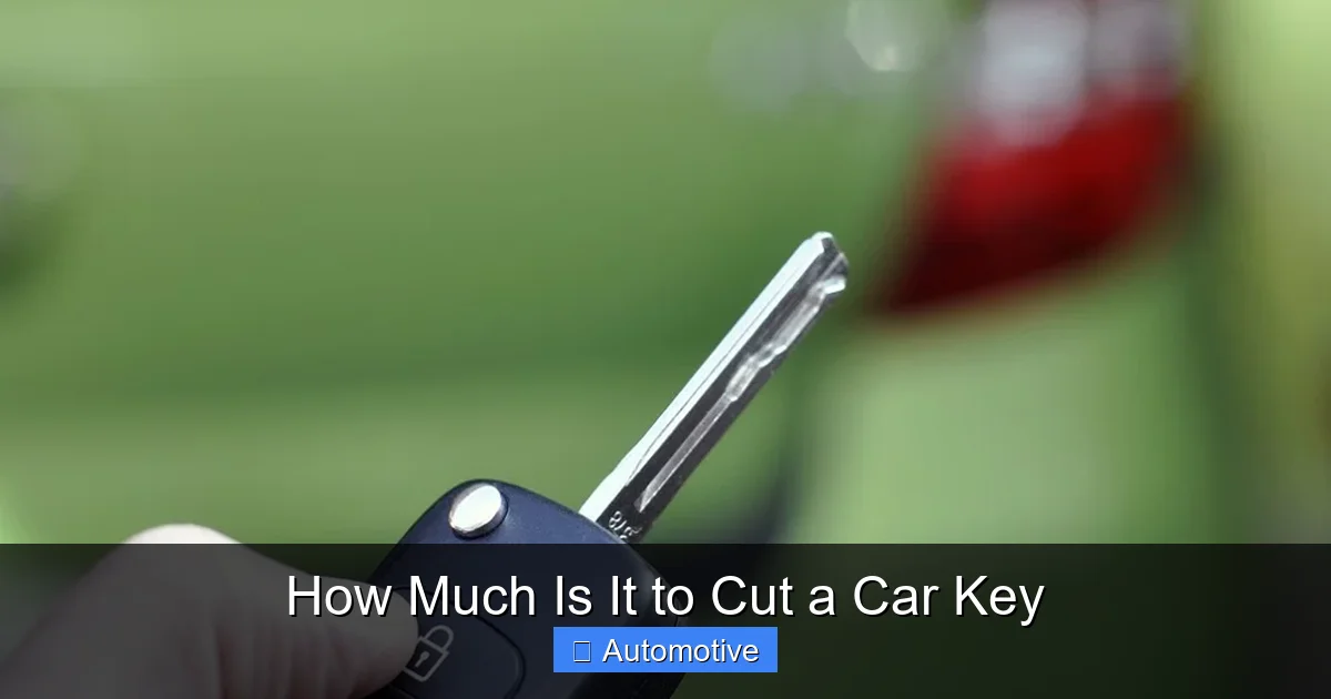 How Much Is It to Cut a Car Key