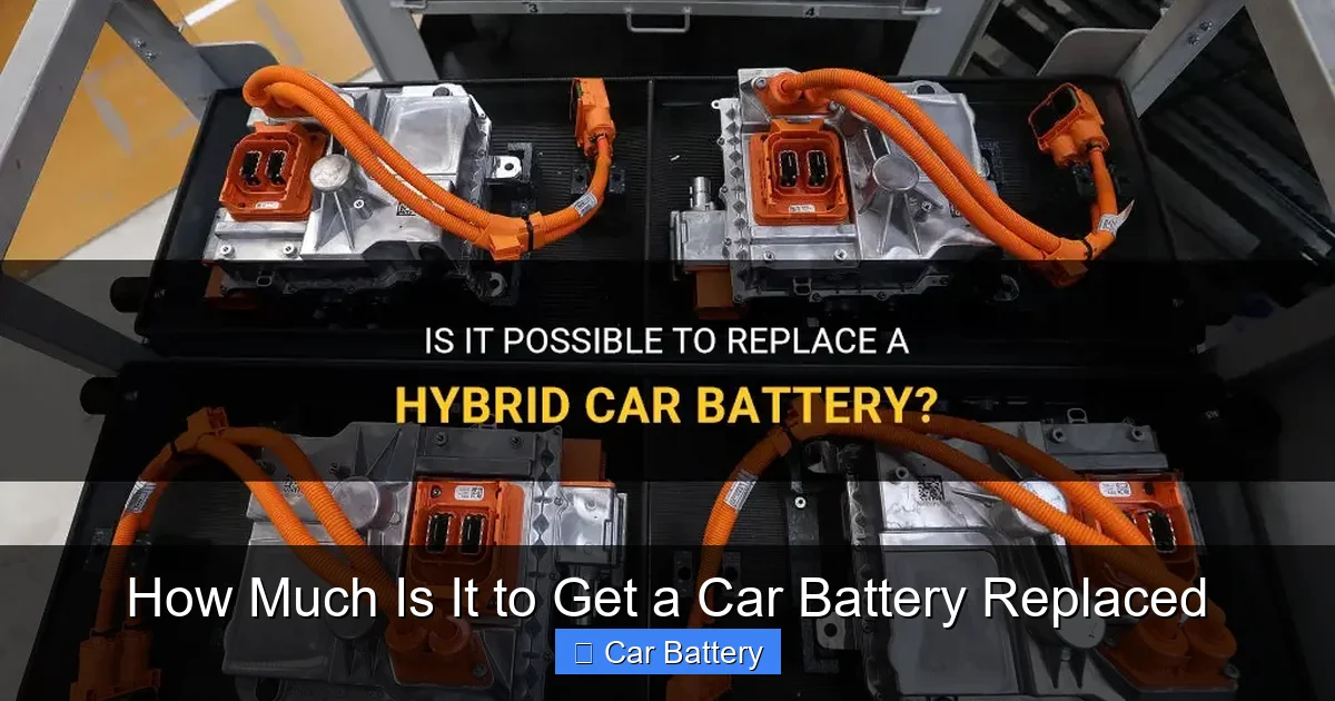 How Much Is It to Get a Car Battery Replaced
