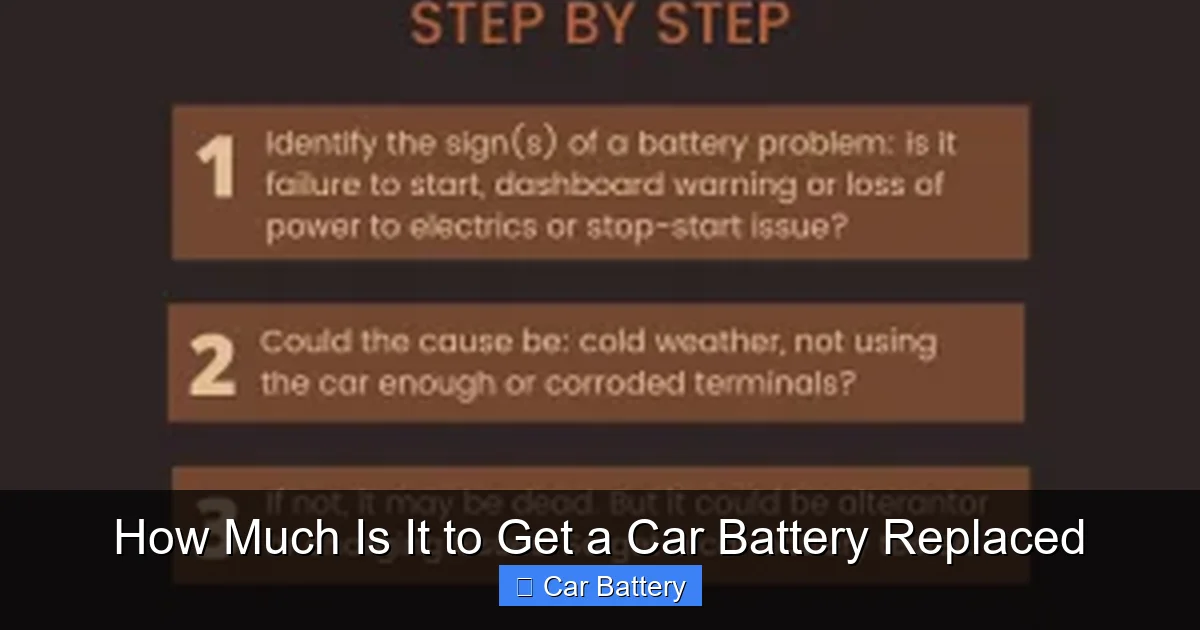How Much Is It to Get a Car Battery Replaced
