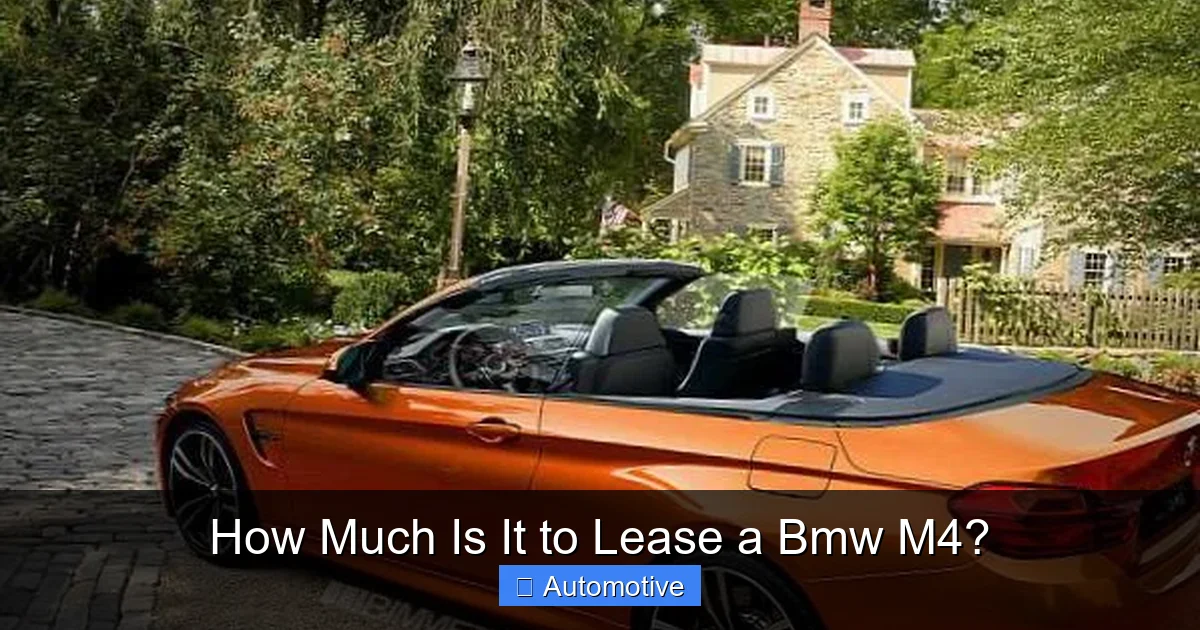 How Much Is It to Lease a Bmw M4?