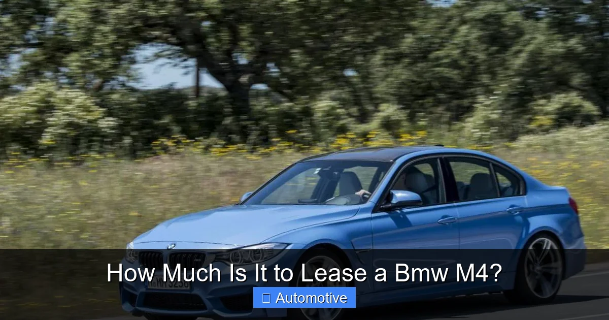How Much Is It to Lease a Bmw M4?