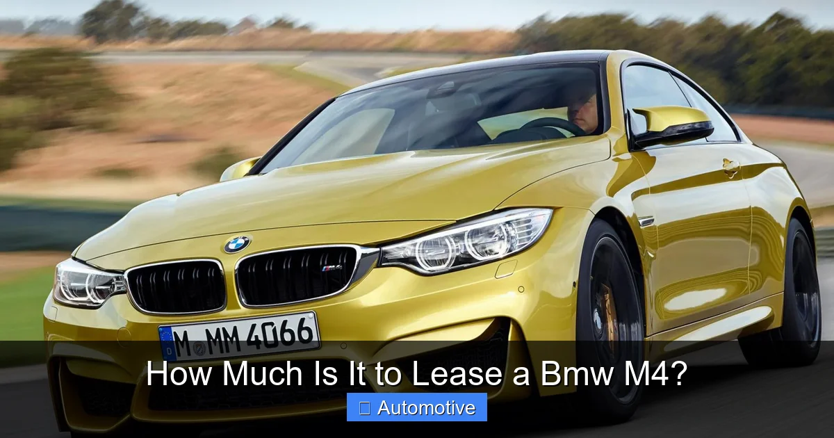 How Much Is It to Lease a Bmw M4?