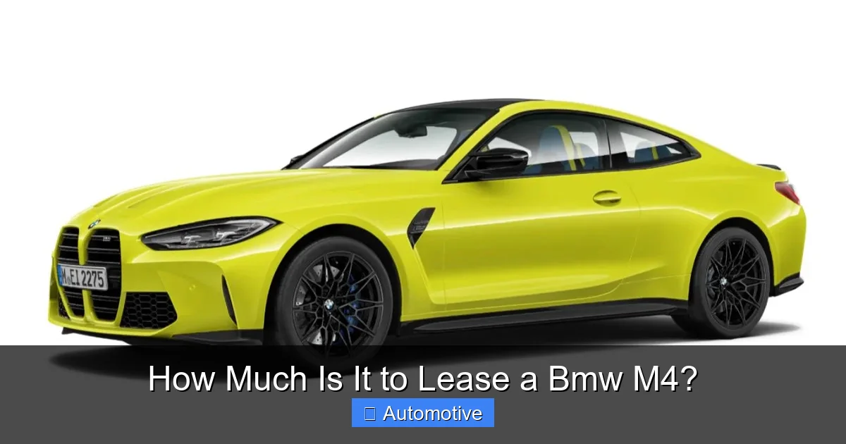 How Much Is It to Lease a Bmw M4?