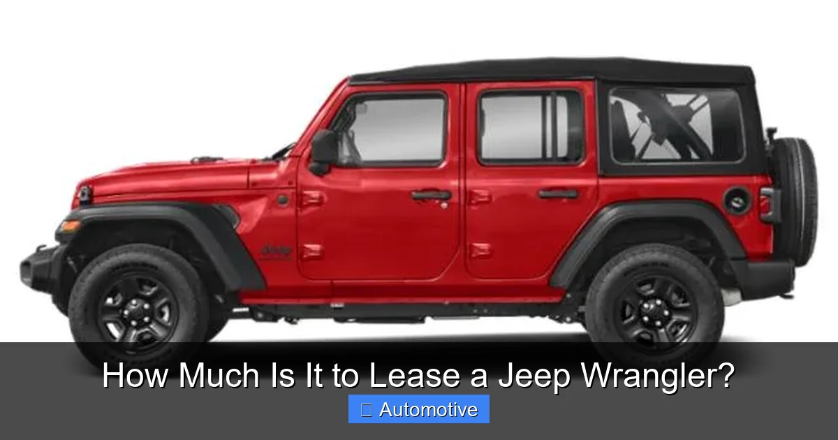 How Much Is It to Lease a Jeep Wrangler?