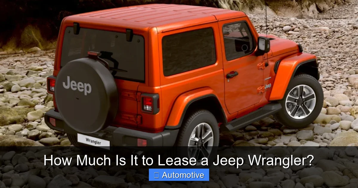 How Much Is It to Lease a Jeep Wrangler?