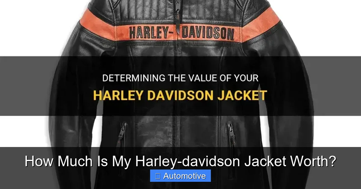 How Much Is My Harley-davidson Jacket Worth?