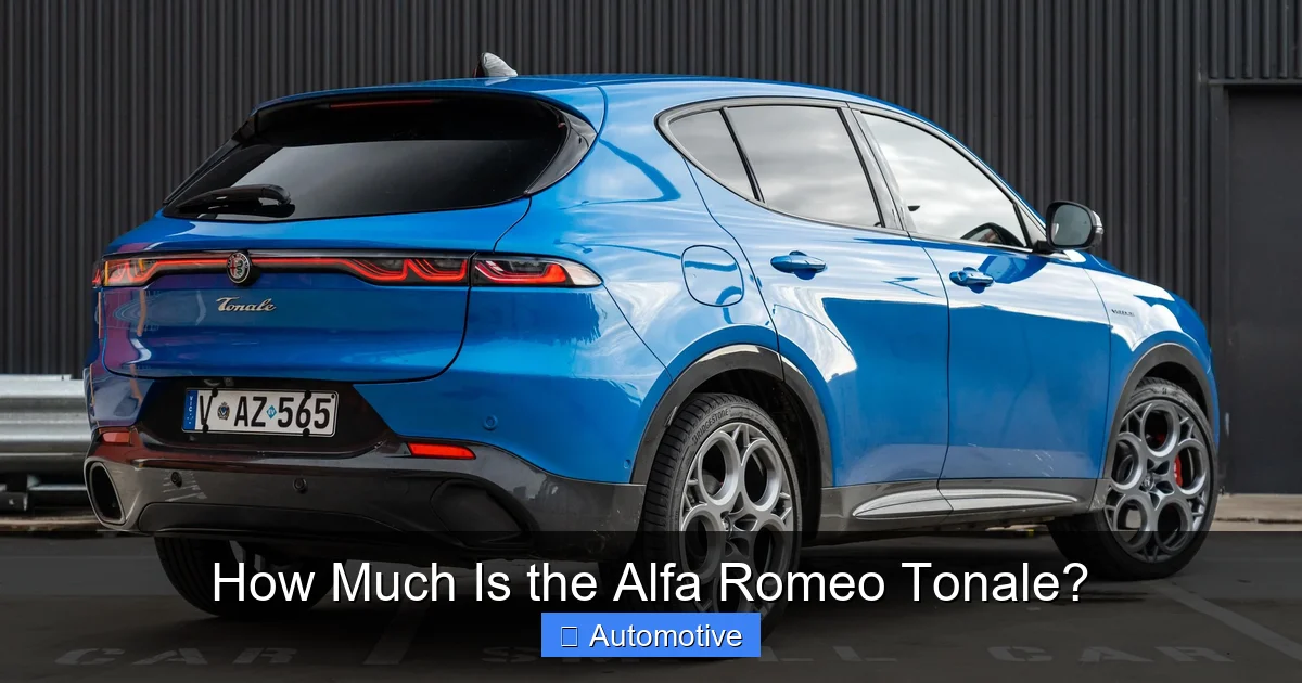 How Much Is the Alfa Romeo Tonale?