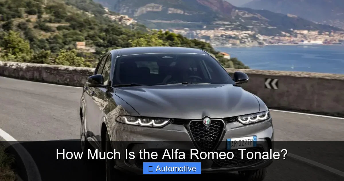 How Much Is the Alfa Romeo Tonale?