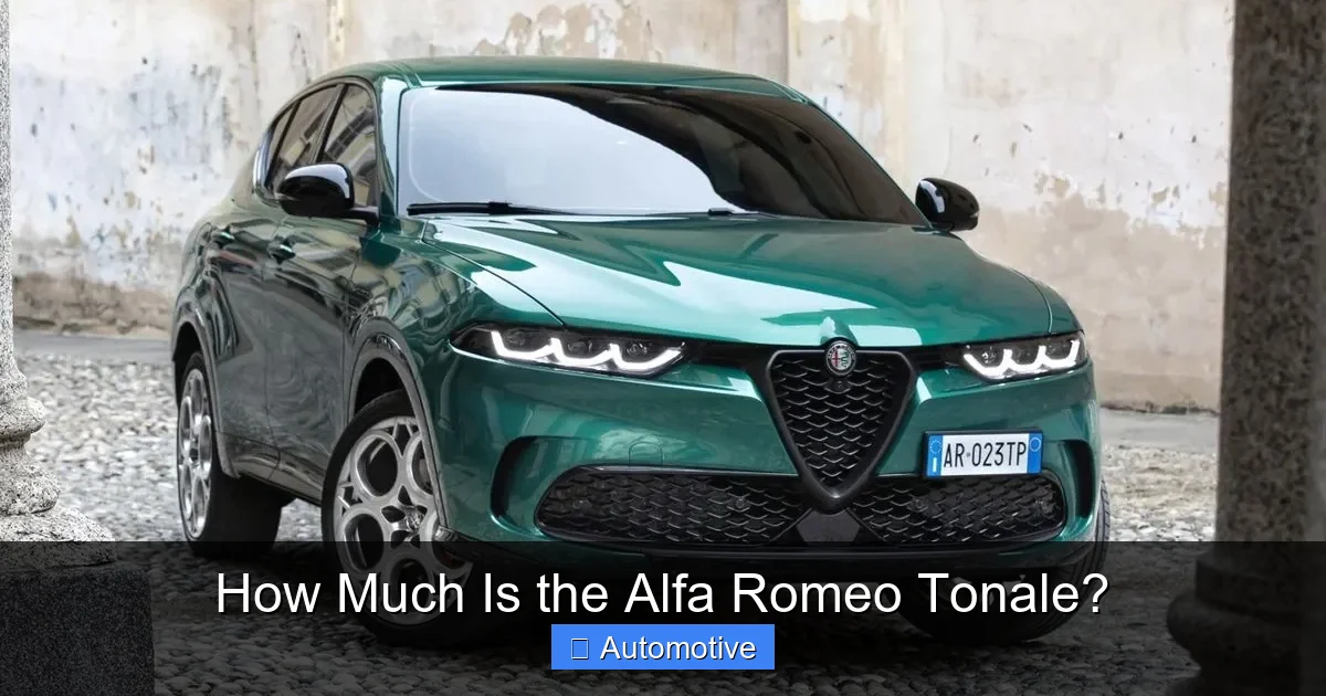 How Much Is the Alfa Romeo Tonale?