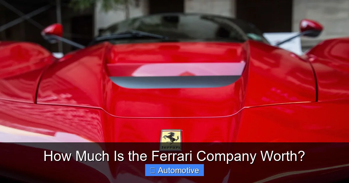 How Much Is the Ferrari Company Worth?