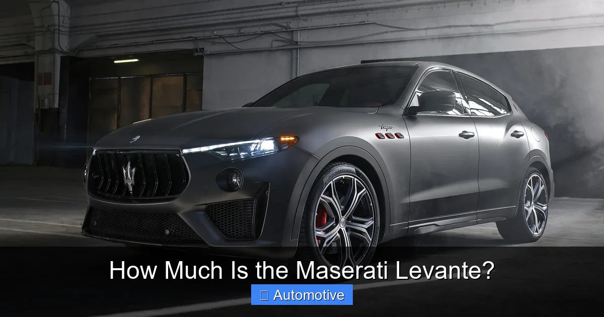 How Much Is the Maserati Levante?