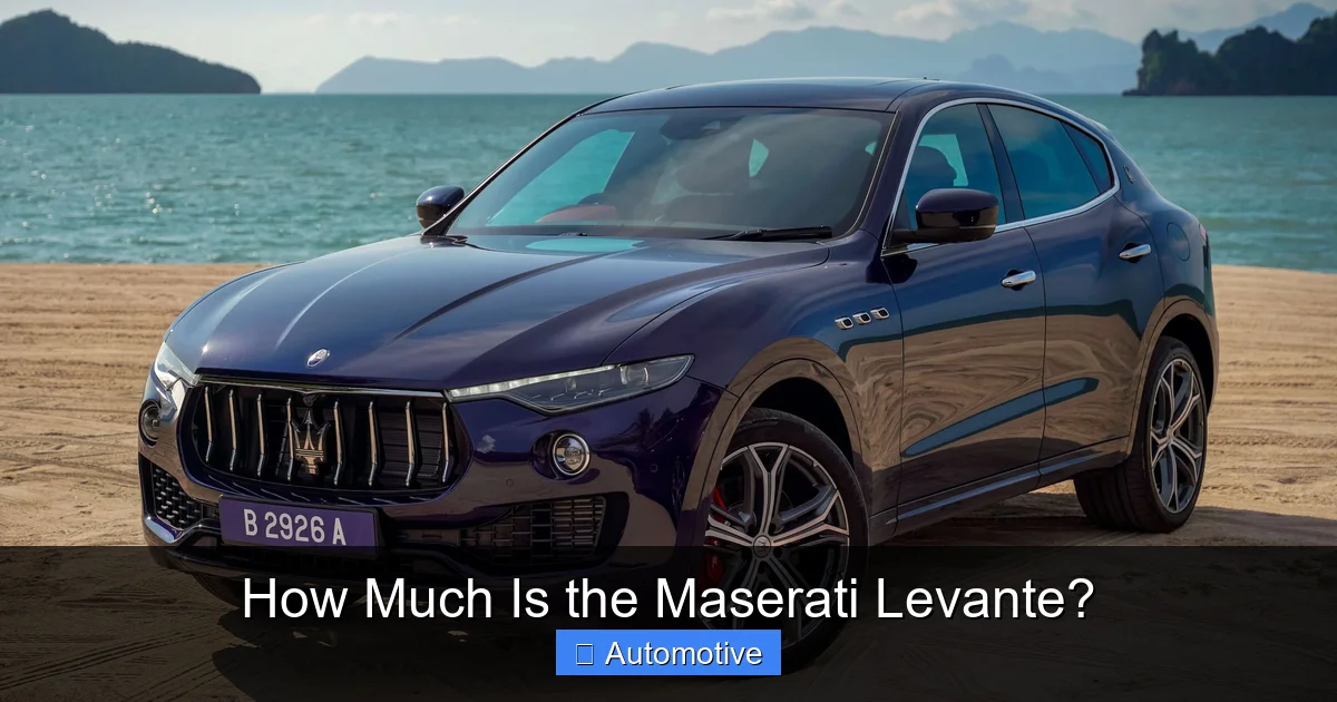 How Much Is the Maserati Levante?