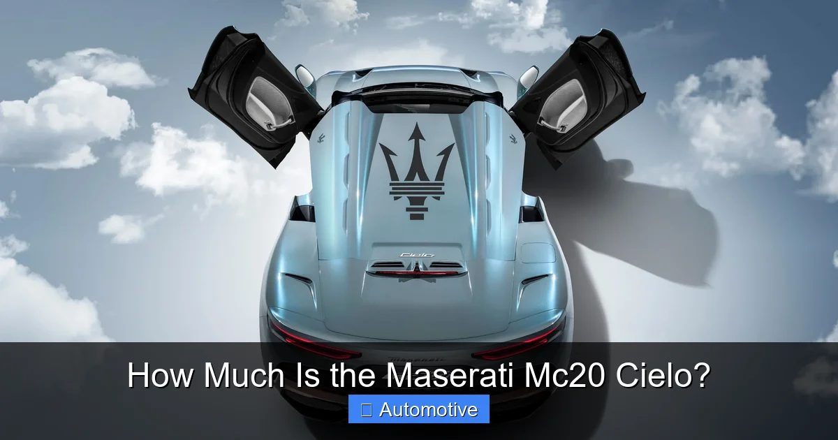 How Much Is the Maserati Mc20 Cielo?