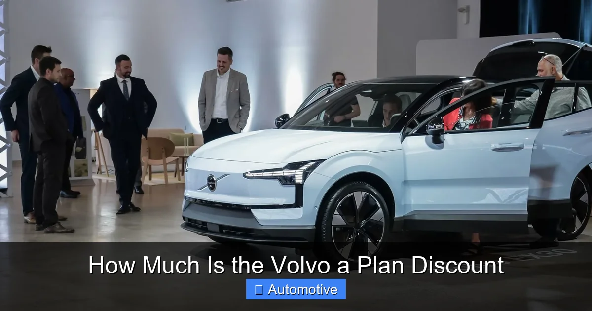 How Much Is the Volvo a Plan Discount