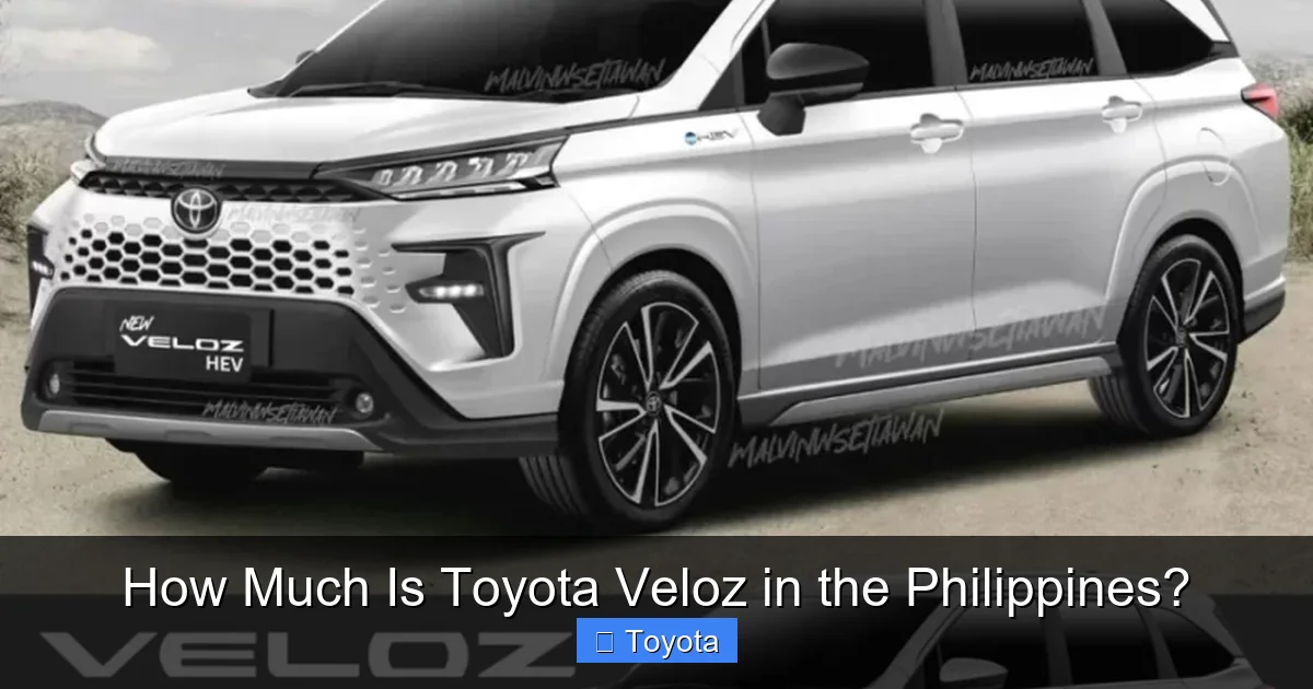 How Much Is Toyota Veloz in the Philippines?