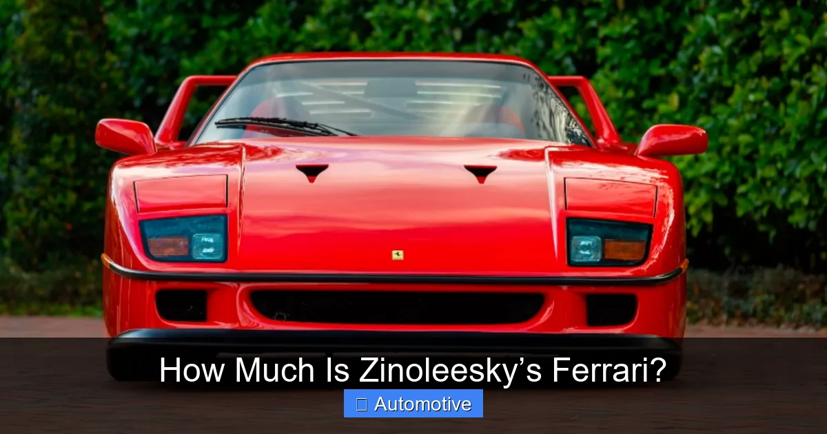 How Much Is Zinoleesky’s Ferrari?