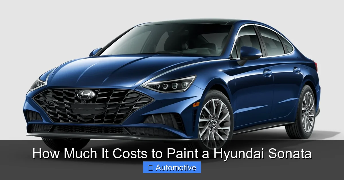 How Much It Costs to Paint a Hyundai Sonata