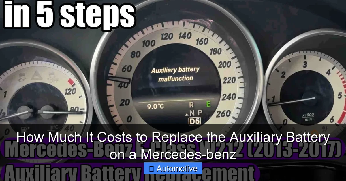 How Much It Costs to Replace the Auxiliary Battery on a Mercedes-benz