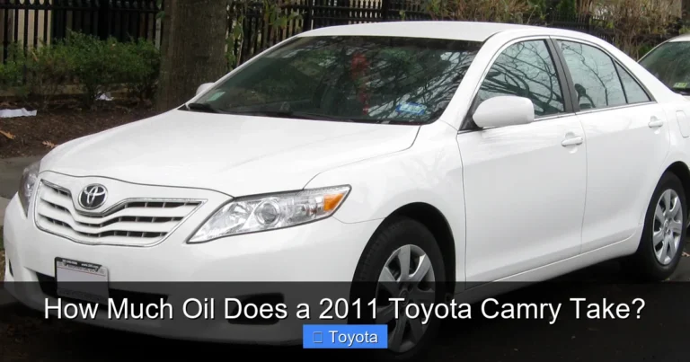 How Much Oil Does a 2011 Toyota Camry Take?