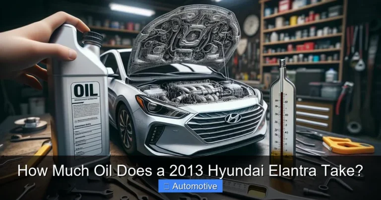 How Much Oil Does a 2013 Hyundai Elantra Take?