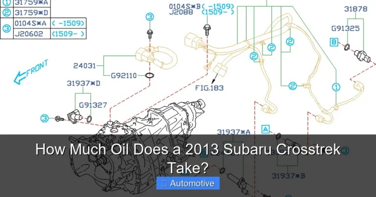 How Much Oil Does a 2013 Subaru Crosstrek Take?