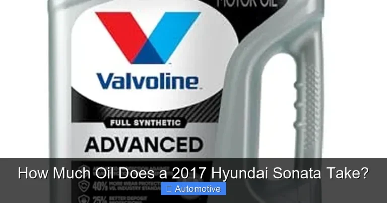 How Much Oil Does a 2017 Hyundai Sonata Take?