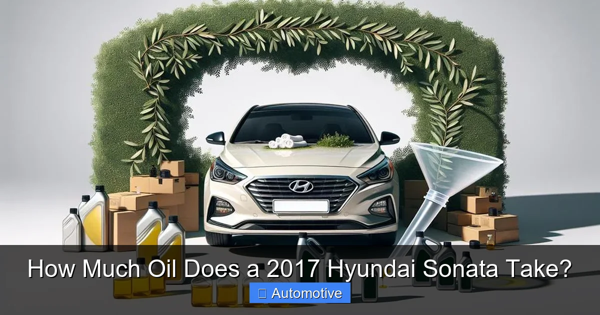 How Much Oil Does a 2017 Hyundai Sonata Take?