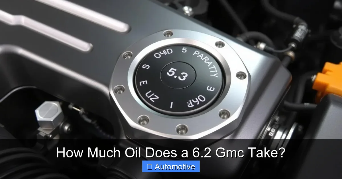How Much Oil Does a 6.2 Gmc Take?