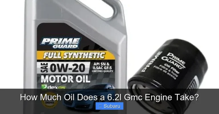 How Much Oil Does a 6.2l Gmc Engine Take?