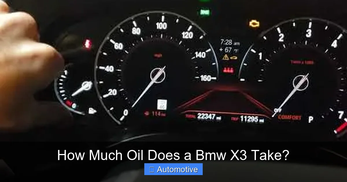 How Much Oil Does a Bmw X3 Take?