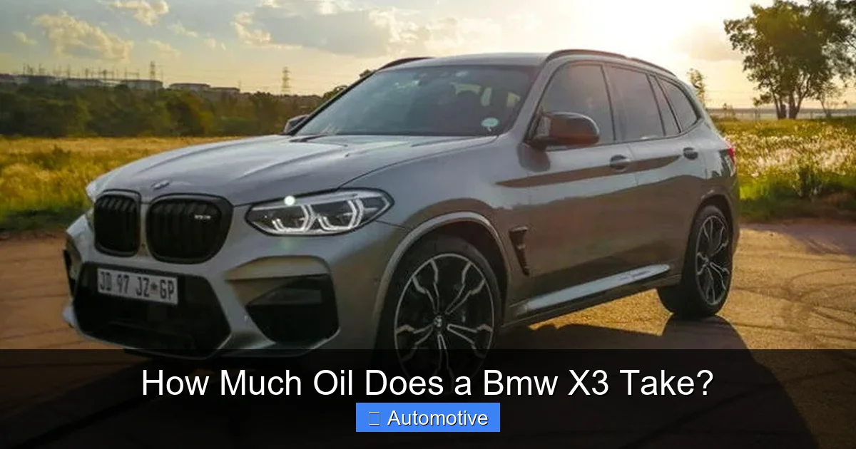 How Much Oil Does a Bmw X3 Take?