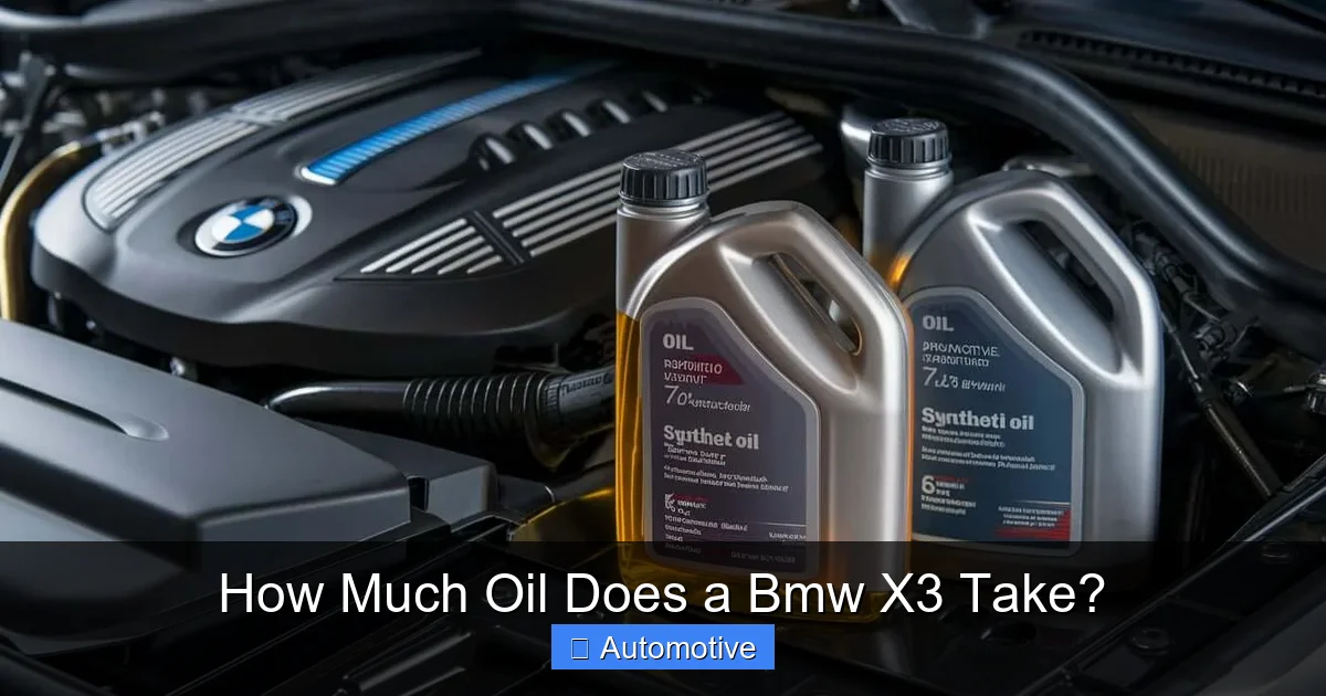How Much Oil Does a Bmw X3 Take?