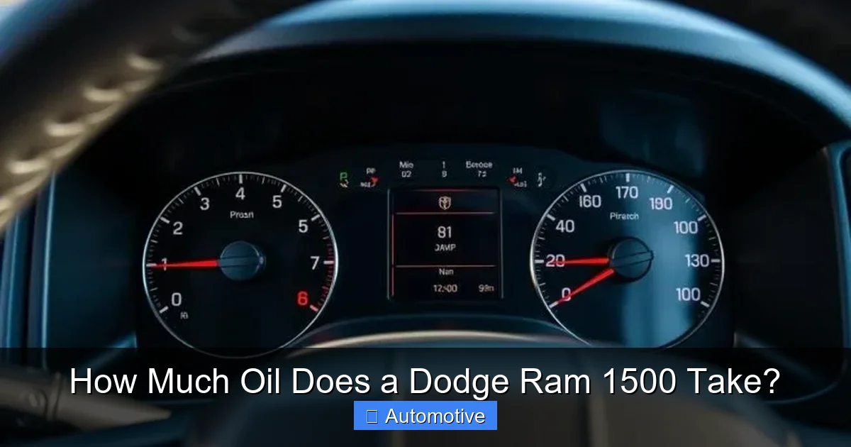 How Much Oil Does a Dodge Ram 1500 Take?