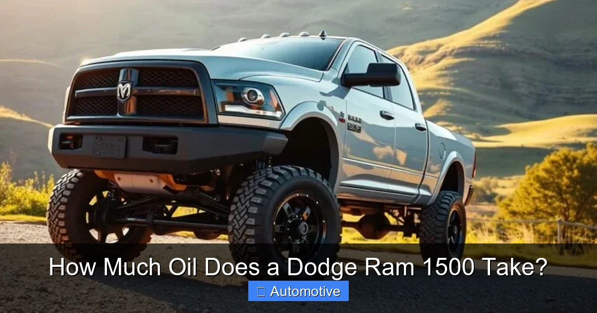 How Much Oil Does a Dodge Ram 1500 Take?