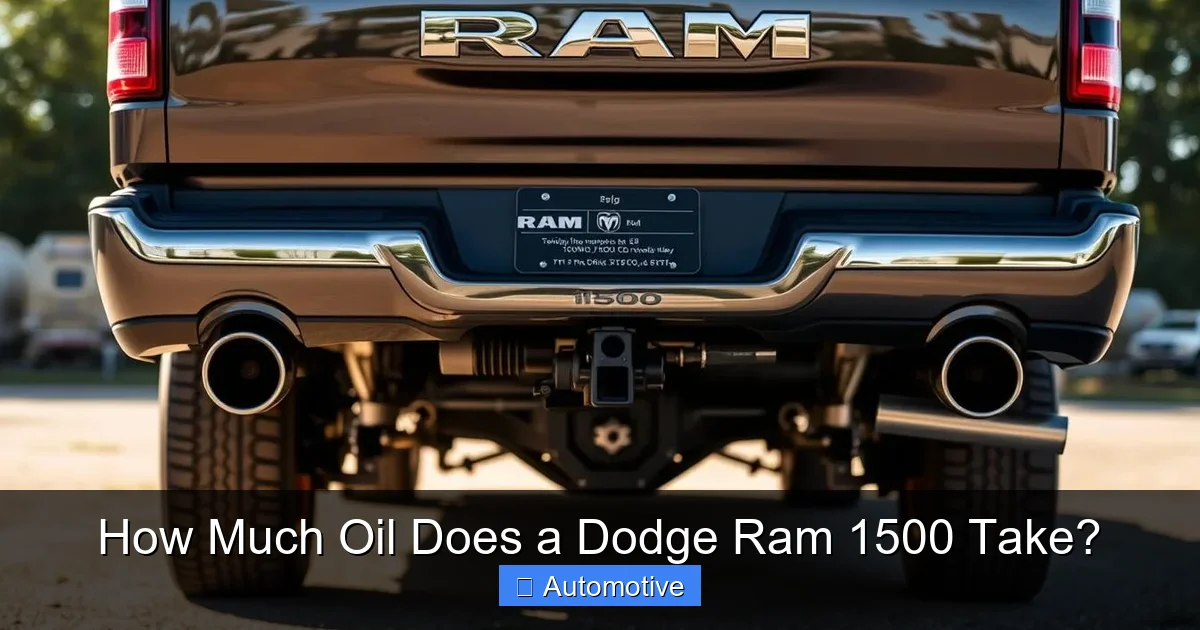 How Much Oil Does a Dodge Ram 1500 Take?