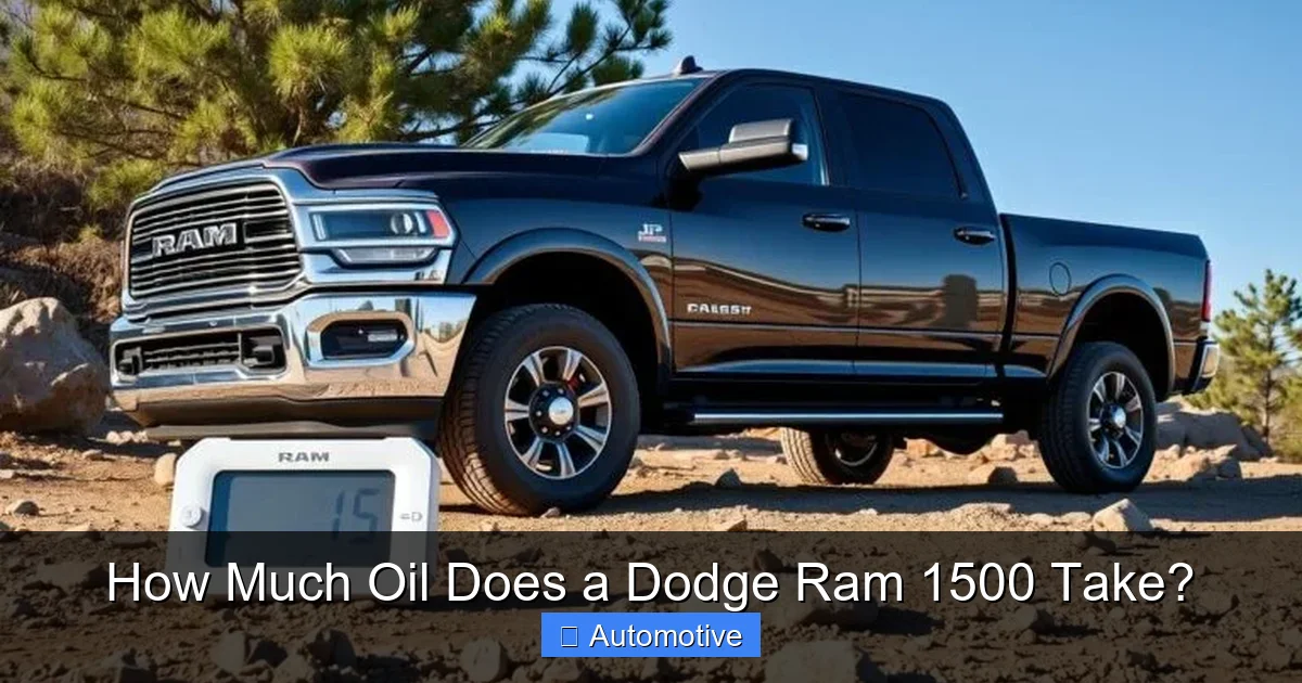 How Much Oil Does a Dodge Ram 1500 Take?