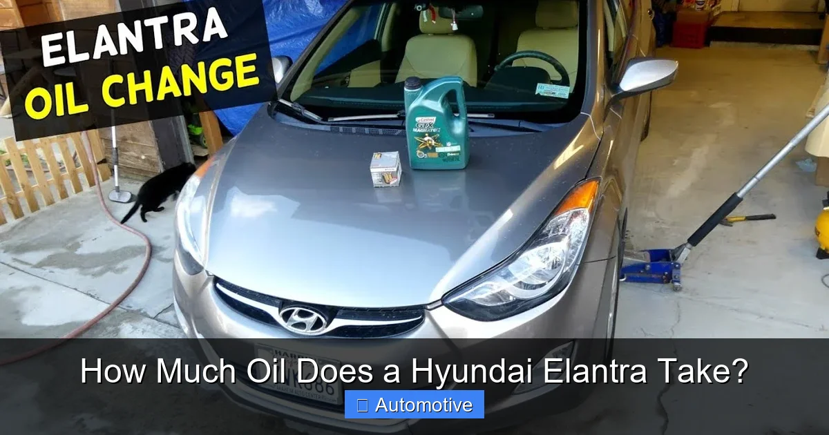 How Much Oil Does a Hyundai Elantra Take?