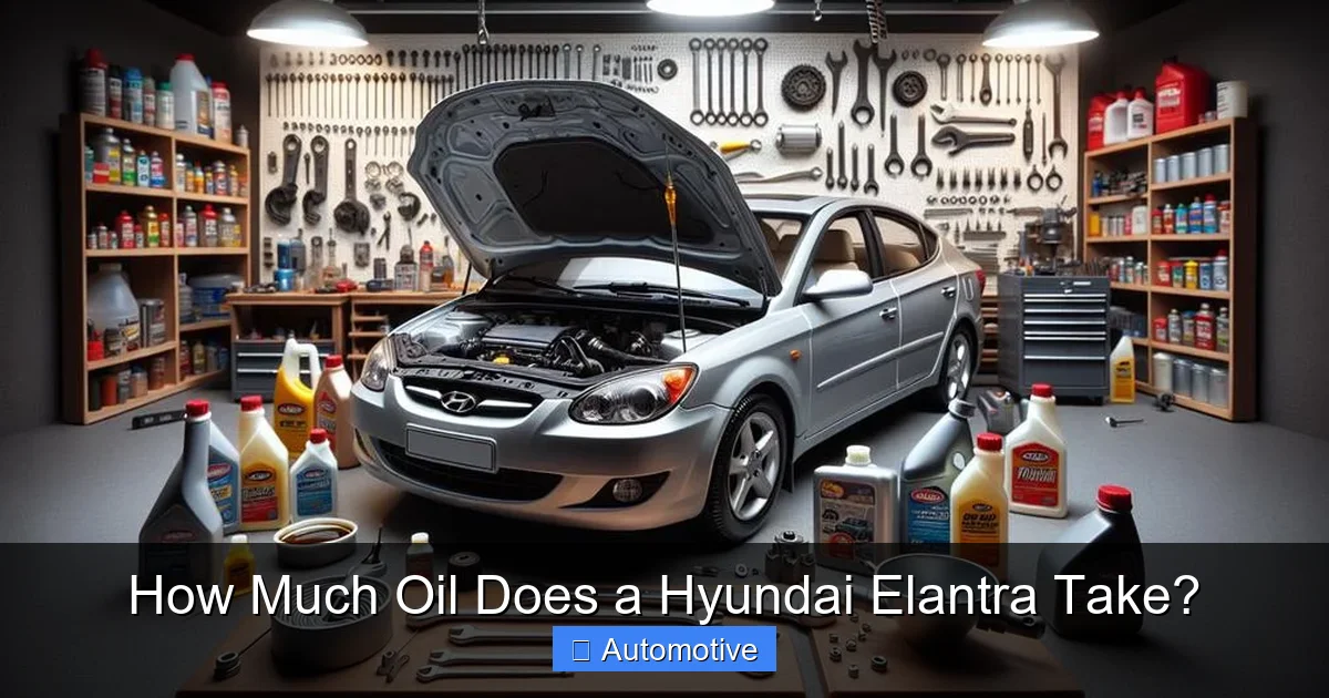 How Much Oil Does a Hyundai Elantra Take?