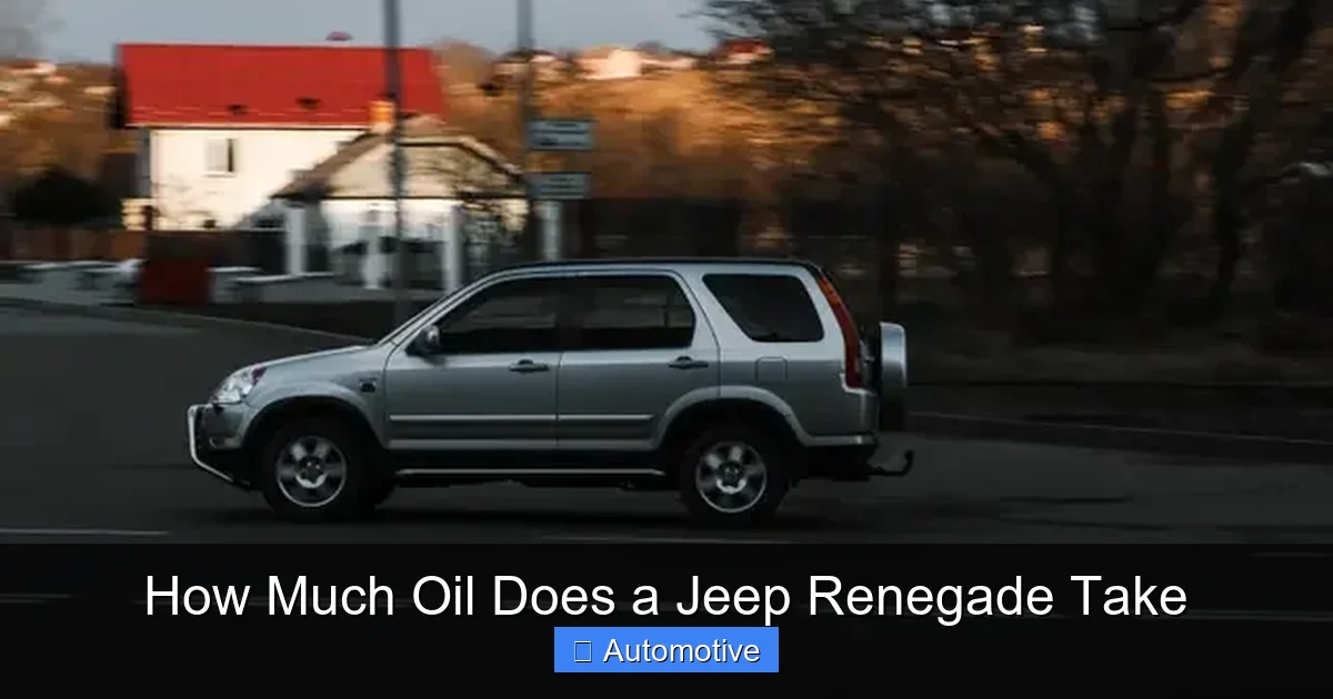 How Much Oil Does a Jeep Renegade Take