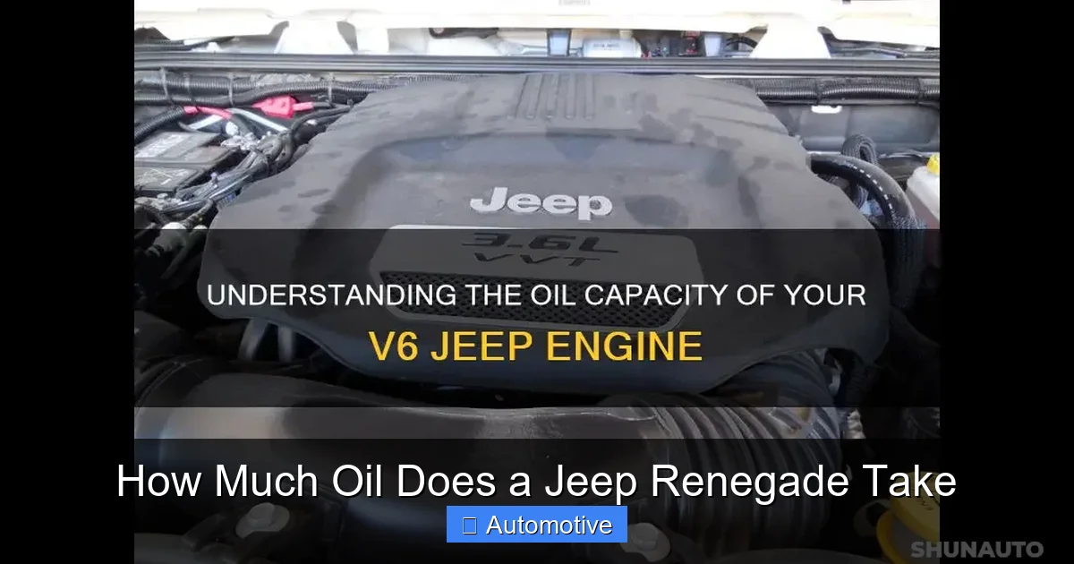 How Much Oil Does a Jeep Renegade Take