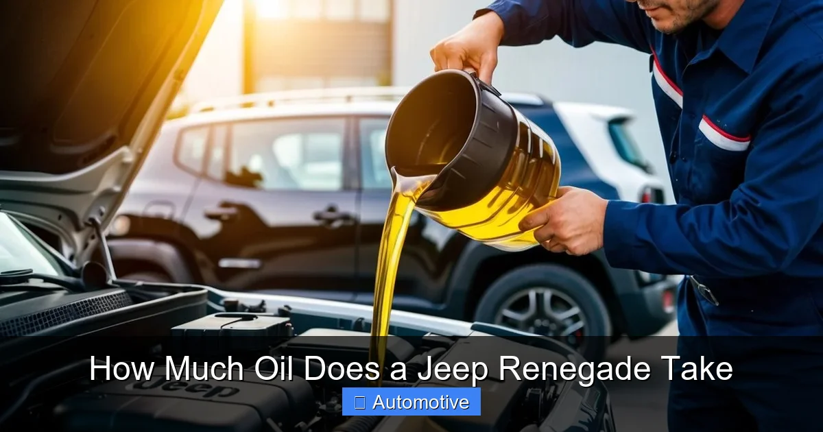 How Much Oil Does a Jeep Renegade Take
