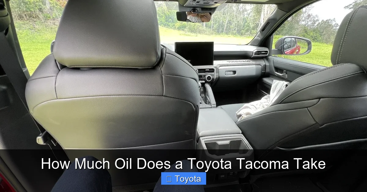 How Much Oil Does a Toyota Tacoma Take