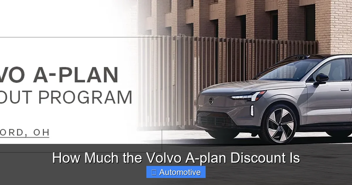 How Much the Volvo A-plan Discount Is
