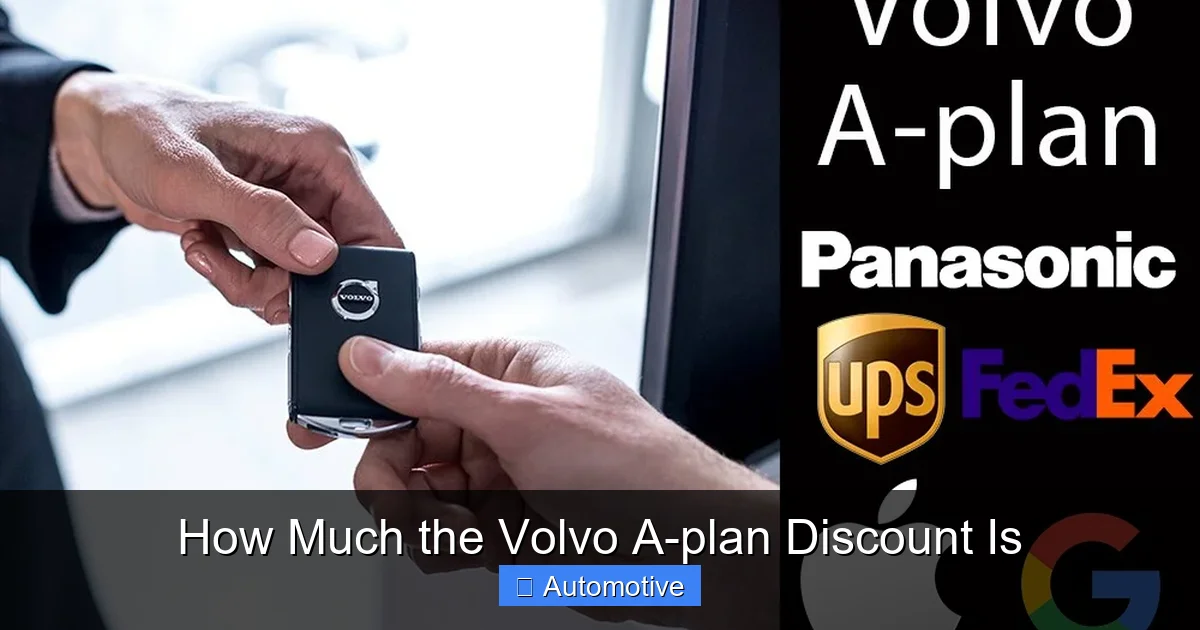 How Much the Volvo A-plan Discount Is