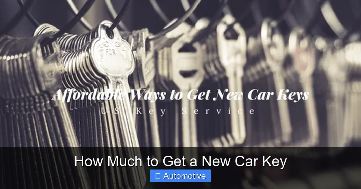 How Much to Get a New Car Key