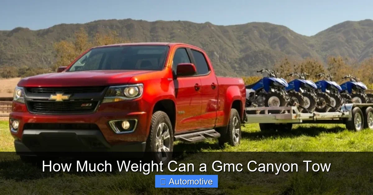 How Much Weight Can a Gmc Canyon Tow