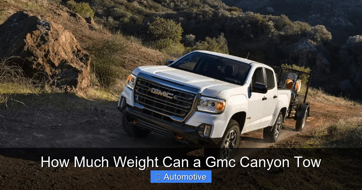 How Much Weight Can a Gmc Canyon Tow